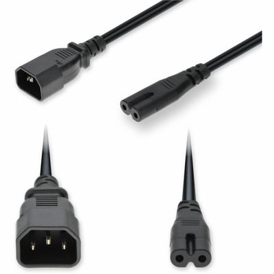 AddOn 6ft C20 Male to C19 Female Standard Commercial 18 AWG 250V at 10A PVC SJT (Service Junior Thermoplastic) Black Power Cable