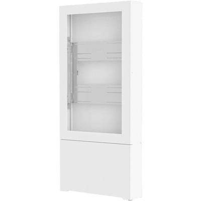 Chief Impact Floor Mounted Back-to-Back Kiosk, Portrait 49" White