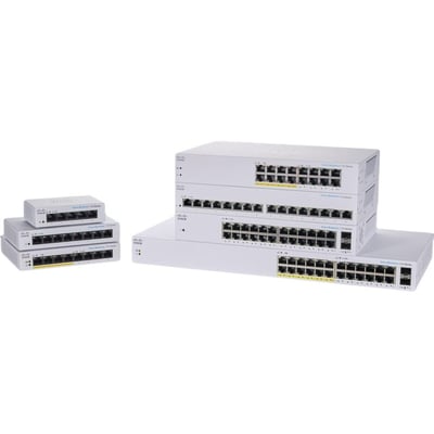 CBS110 UNMANAGED 24-PORT GE, PARTIAL POE, 2X1G SFP SHARED