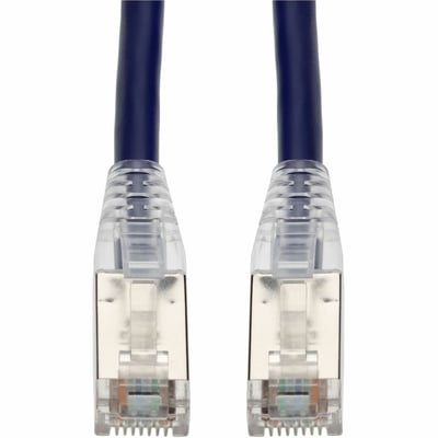 AddOn 50ft Purple CAT 6 Shielded PVC Ethernet Cable Snagless Easy Clear Boot TAA RJ-45 M/M