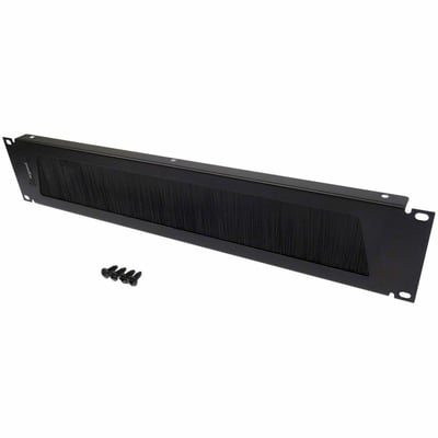 Ortronics Feed-Through Brush Panel, 2RU, Black