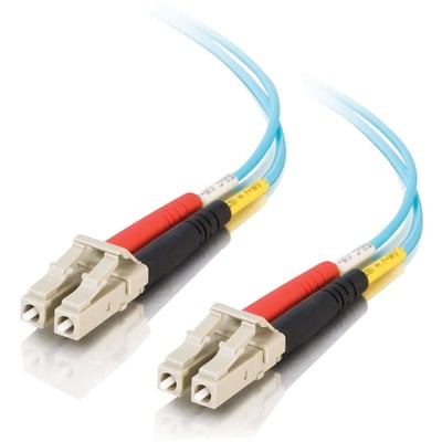 50M FIBER OM3 LC/LC 50/125 DUPLEX PVC AQUA 10GB CABLE