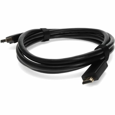 AddOn 15ft DisplayPort Male to HDMI Male Black Cable Which Requires DP++ For Resolution Up to 2560x1600 (WQXGA)