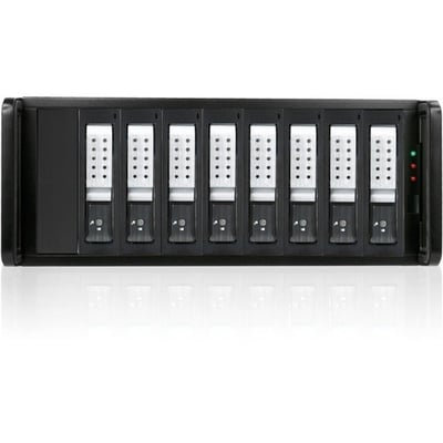 RAIDage JAGE480HDSL-DE Drive Enclosure 12Gb/s SAS, SATA/600 - Mini-SAS HD Host Interface - 4U Rack-mountable - Black, Silver