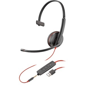 POLY BLACKWIRE 3215 USB-A HS ON-EAR MONO HEADSET - WIRED - USB-A