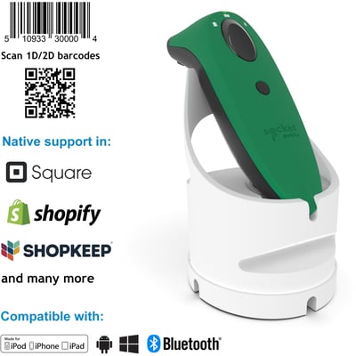 Socket Mobile SocketScan&reg; S740, Universal Barcode Scanner, Green & White Dock
