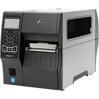 Zebra ZT410 Desktop Direct Thermal/Thermal Transfer Printer - Monochrome - Label Print - Fast Ethernet - USB - Serial - Bluetooth - With Cutter