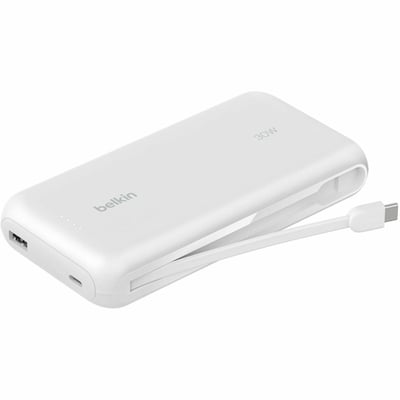 BOOSTCHARGE PWRBNK BOOSTCHARGE PWRBNK 20K W/INTEGRATED CBL WHT