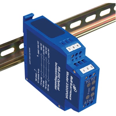 B+B SmartWorx RS-232 Isolated Repeater, DIN Rail