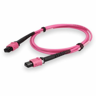 AddOn 6m MPO/UPC to MPO/UPC Magenta OM4 OFNP (Plenum-Rated) 12-Strand Fiber Patch Cable
