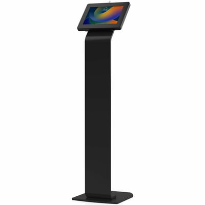 CTA Premium Locking Floor Stand & Enclosure for iPad 10th Gen 10.9" & More (Black)