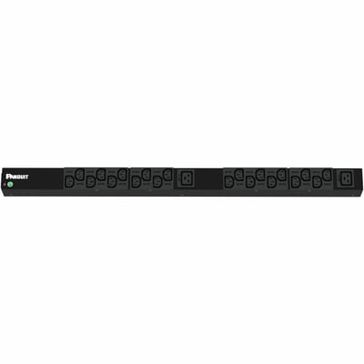 BASIC PDU 16AMP (20)C13(2)C19 ERFORATED 600MM X 52RU BLACK