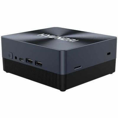Hyundai Mini PC, Windows 11 Home, Intel N4020, 4GB RAM, 128GB Storage, Supports 2.5" SATA & M.2 SSD Slot, USB-C, Dual Monitor Support, 4K UHD, Fanless, Vesa Mount Included, AC WiFi