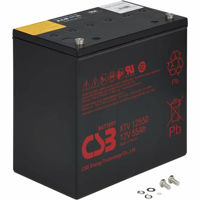 EXT 12V DC 55AH BATTERY MODULE 120V AC EXTREME TEMP NETWORK UPS
