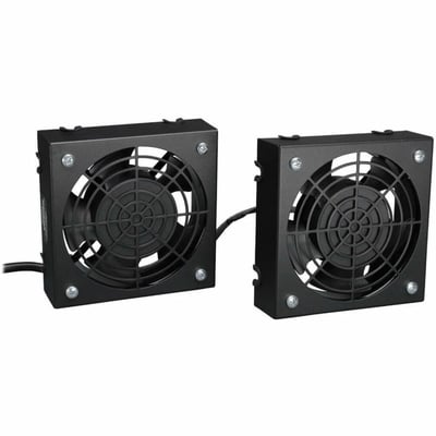 Tripp Lite by Eaton SmartRack Wall-Mount Roof Fan Kit - Dual 230V High-Performance Fans 210 CFM 3 ft. (0.91 m) Cord C14 Input