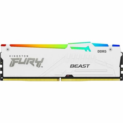 16GB 5200MT/S DDR5 CL40 DIMM (KIT OF 2) FURY BEAST WHITE RGB