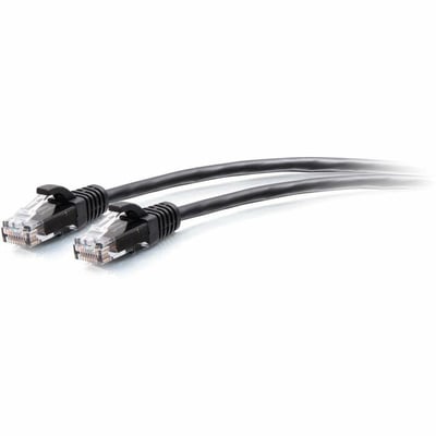 C2G 1ft Cat6a Snagless Unshielded (UTP) Slim Ethernet Patch Cable - Black
