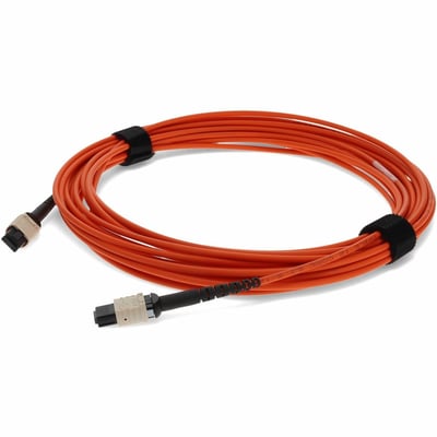AddOn 3m MPO (Female) to MPO (Female) 12-Strand Orange OM1 Crossover Fiber OFNR (Riser-Rated) Patch Cable