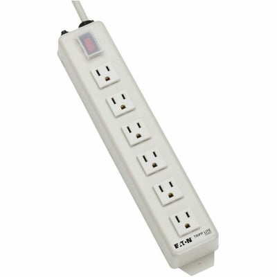 Tripp Lite by Eaton Power It! 6-Outlet Power Strip 15 ft. (4.57 m) Cord 5-15P Metal Housing