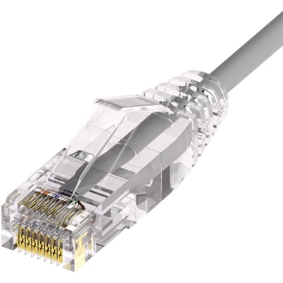 UNC CAT6A SLIM PATCH CABLE 12 FT GRAY