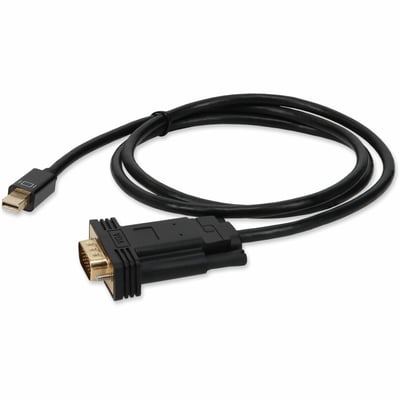 AddOn 3ft Mini-DisplayPort 1.1 Male to VGA Male Black Cable For Resolution Up to 1920x1200 (WUXGA)