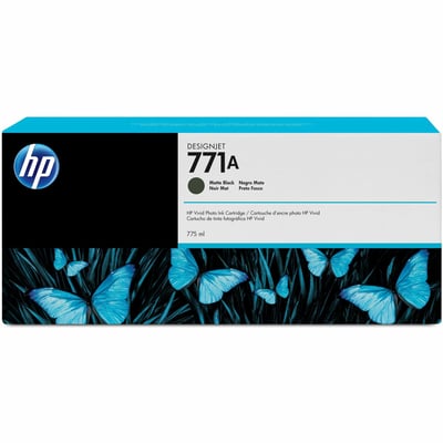 HP 771A (B6Y15A) Original Inkjet Ink Cartridge - Single Pack - Matte Black - 1 Each