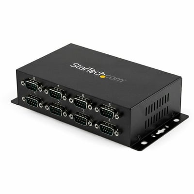 StarTech.com USB to Serial Adapter Hub " 8 Port " Industrial " Wall Mount " Din Rail " COM Port Retention " FTDI USB to RS232