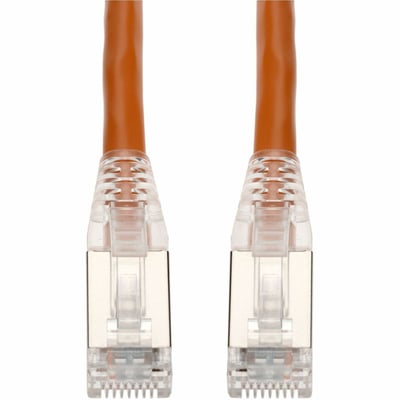 AddOn 30ft Orange CAT 6 Shielded PVC Ethernet Cable Snagless Easy Clear Boot RJ-45 M/M