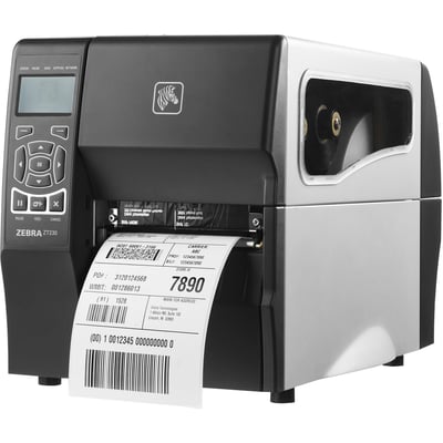 Zebra ZT230 Industrial Direct Thermal/Thermal Transfer Printer - Monochrome - Label Print - Fast Ethernet - USB - Serial - EU, UK