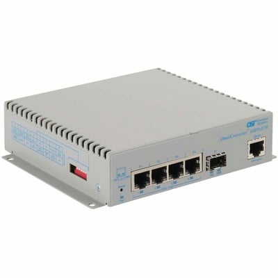 10/100/1000 4XRJ-45 POE SWITCH 60W BT MGT 1G SFP PORT DC PWR