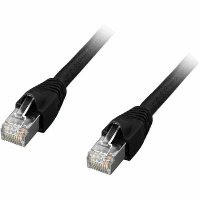 CAT6A SHIELDED PATCH CABLE BLACK 100FT.