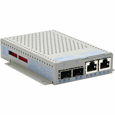 10/100/1000 2XRJ-45 POE 60W MED IA CONVERTER SFP AC US -40-75C
