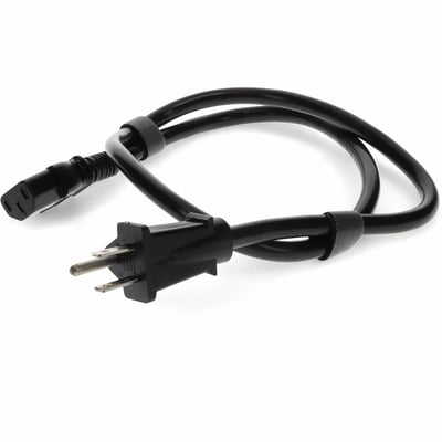 AddOn 3ft NEMA 5-15P Male to C13 Female 14AWG 100-250V at 15A Black Power Cable