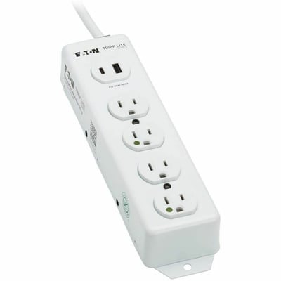 UL 1363 MEDICAL POWER STRIP 4 OUTLETS USB CHARGING 15FT CORD