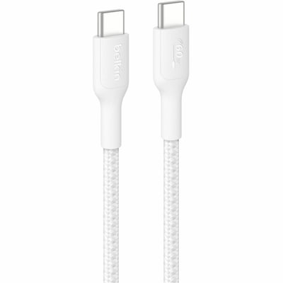 C - C CBL 60W 2.0 BRAIDED PCR 1M WHITE 15-RETAIL BOX (PLASTIC