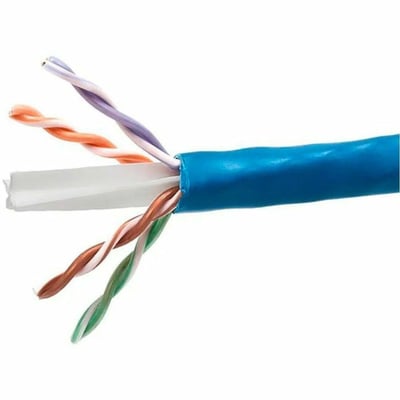 MONOPRICE CAT6 CMP BULK CABLE - (UL) 1000FT_ BLUE_ UTP_ SOLID_ 23AWG_ 550MHZ_ PU