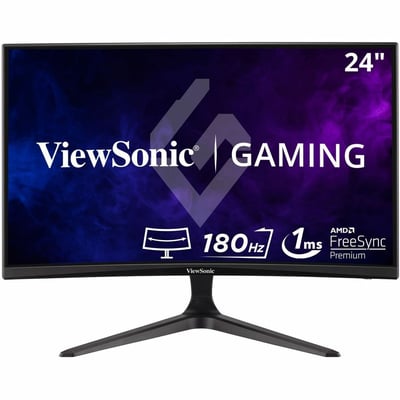 ViewSonic OMNI VX2418C 24 Inch 1080p 1ms 165Hz Curved Gaming Monitor with FreeSync Premium, Eye Care, HDMI and DisplayPort