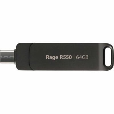 PATRIOT RAGE R550 64GB USB 3.2 GEN 1 SWING TYPE-A+C DARK SHADOW