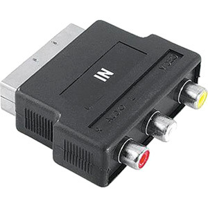 Hama Video Adapter 3 RCA Female Jacks (Video/Audio L & R) - Scart Male Plug