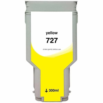 WF Non-OEM New High Yield Yellow Wide Format Ink Cartridge for HP 727 (F9J78A)