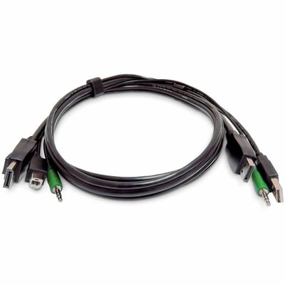 3FT DISPLAYPORT KVM CABLE - USB 2.0 3.5MM AUDIO TAA