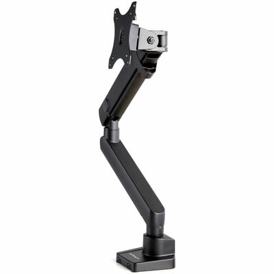 StarTech.com Desk Mount Monitor Arm with 2x USB 3.0 ports, Slim Single Monitor VESA Mount up to 34" (17.6lb/8kg) Display, C-Clamp/Grommet