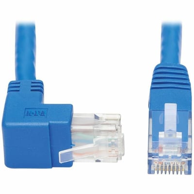Tripp Lite by Eaton Up-Angle Cat6 Gigabit Molded UTP Ethernet Cable (RJ45 Right-Angle Up M to RJ45 M) Blue 20 ft. (6.09 m)