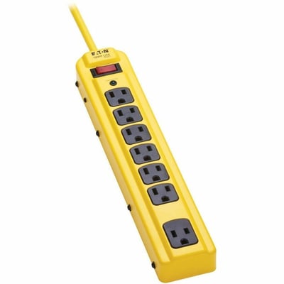 7-OUTLET SAFETY SURGE PROTECTOR 4FT. CORD 450 JOULES METAL HOUSING