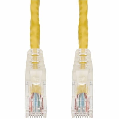 AddOn 5ft Yellow CAT 6 PVC Ethernet Cable Snagless Easy Clear Boot TAA RJ-45 M/M