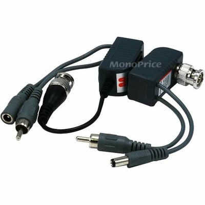Monoprice 1 Channel Passive CCTV BALUN - Video/Audio/Power over Cat5