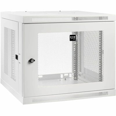 Tripp Lite by Eaton SmartRack 9U Low-Profile Switch-Depth-Plus Wall-Mount Mini Rack Enclosure White