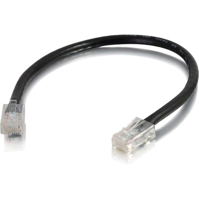 6IN CAT6 NONBOOTED UTP CABLE-BLK