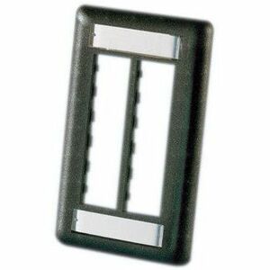 Ortronics TracJack Faceplate, Six-Port (Single Gang), Plastic