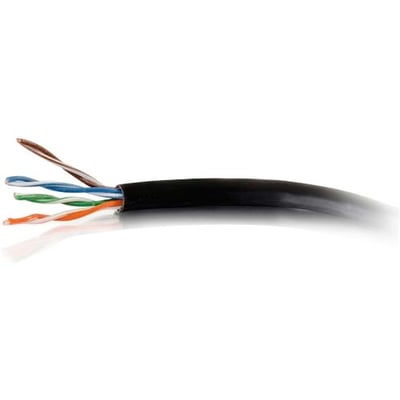 C2G 1000ft Cat6 Bulk Ethernet Network Cable-Solid UTP Riser CMR Black TAA